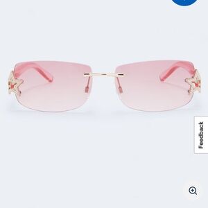 Pink Star-Embellished Sunglasses